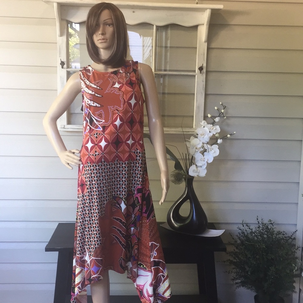 Donna Morgan Geometric Floral Dress